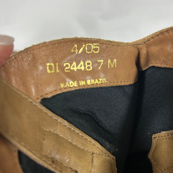 DINGO WESTERN STYLE BROWN LEATHER BOOTS WITH BUCKLE SZ 7 - Picture 8 of 13